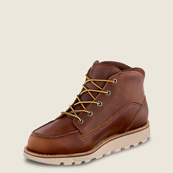 Red Wing Work Boots Mens Brown - Traction Tred Lite - Waterproof Soft Toe Chukka - 0685423-ID